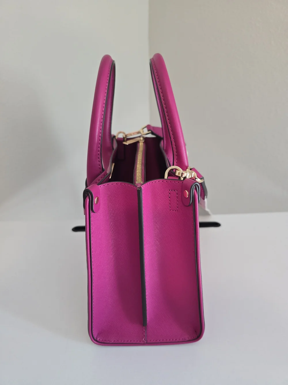 MICHAEL KORS Pink Jet Set Signature Leather Satchel